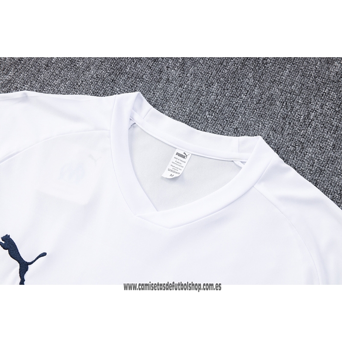 Chandal del Olympique Marsella 22-23 Manga Corta Blanco
